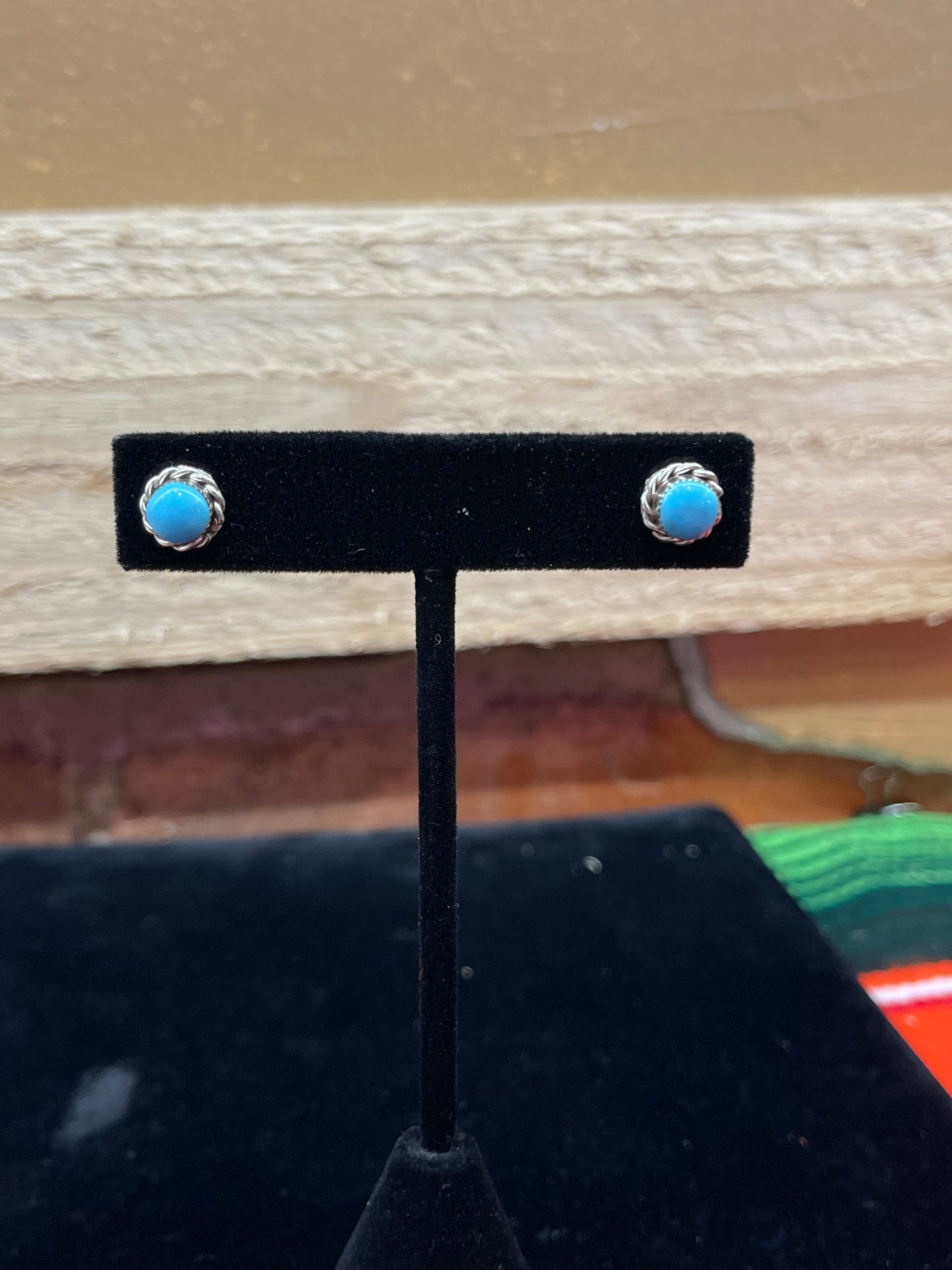 Sleeping Beauty Turquoise Stud Earrings