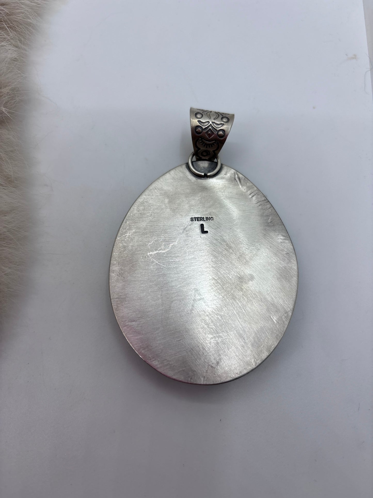 Kingman Turquoise Pendant by Jeff Largo, Navajo