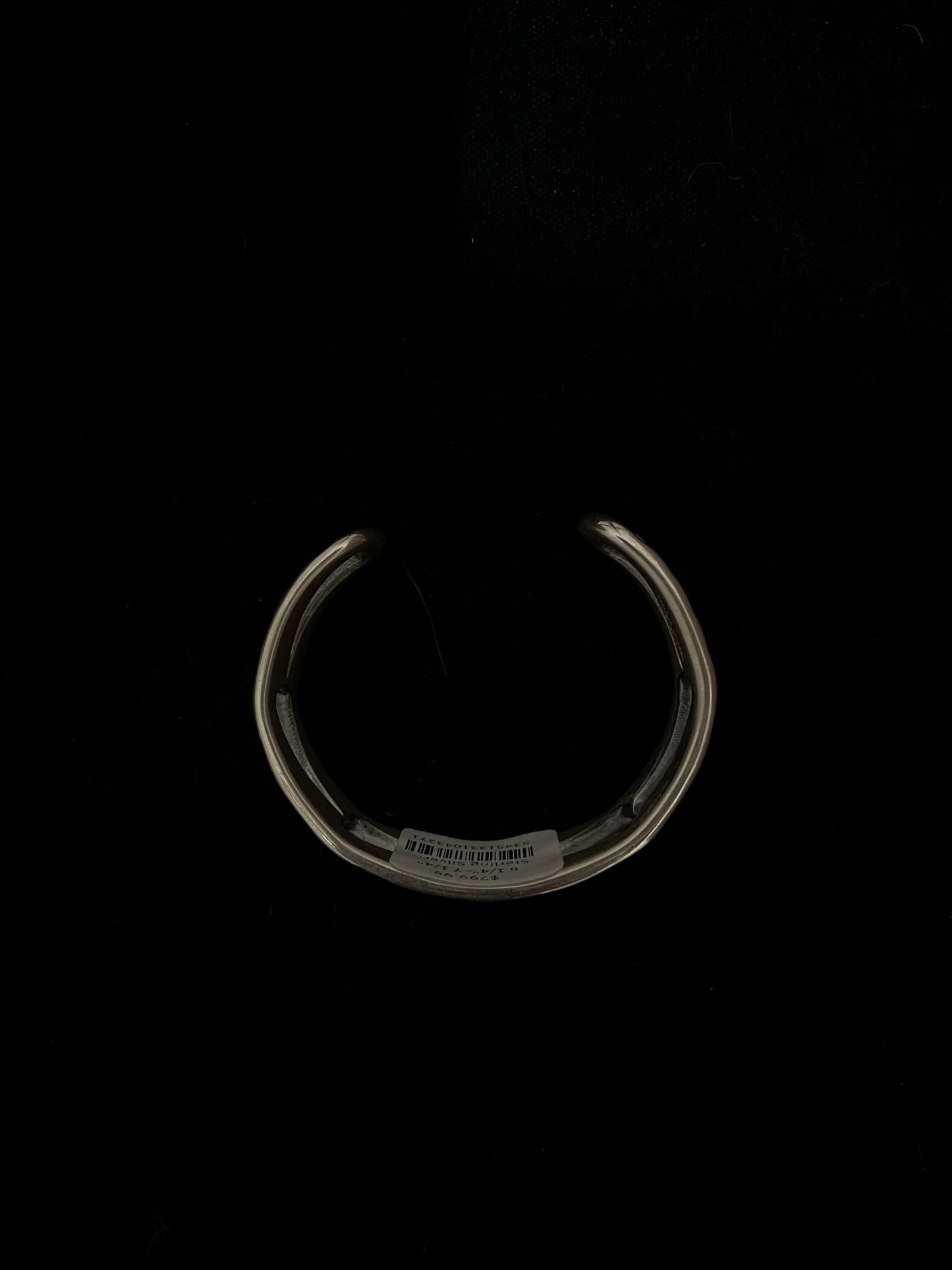 6 1/4"- 7 1/4" Sterling Silver Cut Out Design Cuff by Ronald Dixon, Navajo