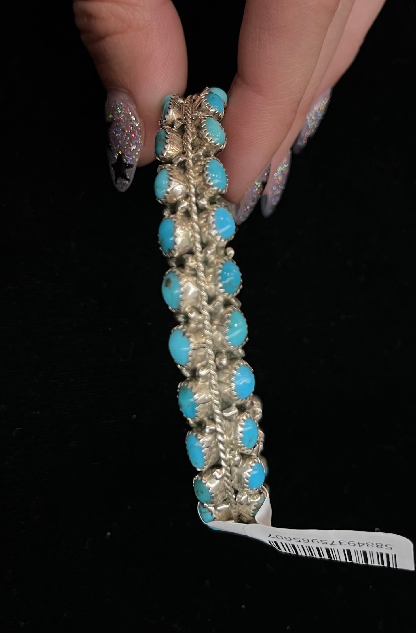 6 3/4" sleeping Beauty Turquoise Cuff with a 1 1/2" Gap, Navajo