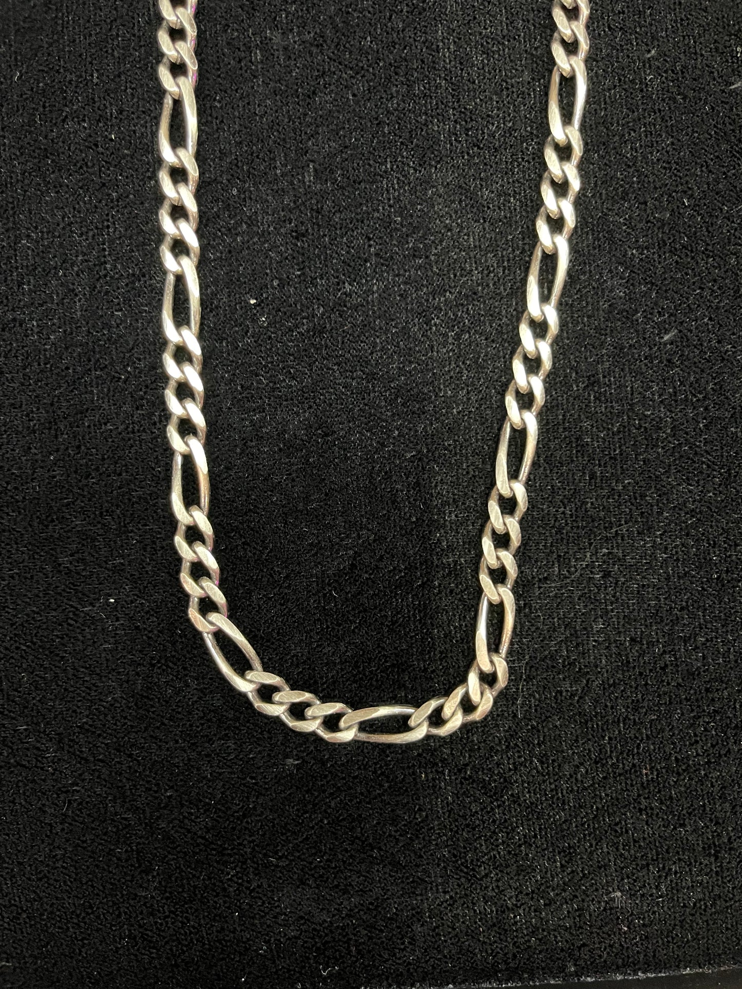 18" Figaro Style 925 Sterling Silver Chain, made in Italy