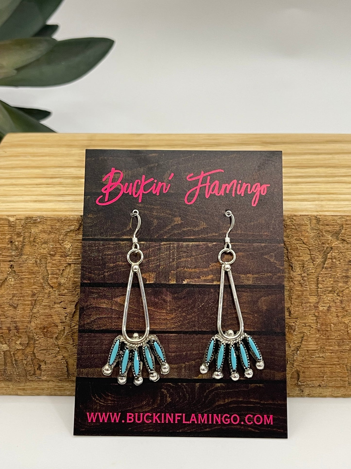 Teardrop with Zuni Needlepoint Earrings
