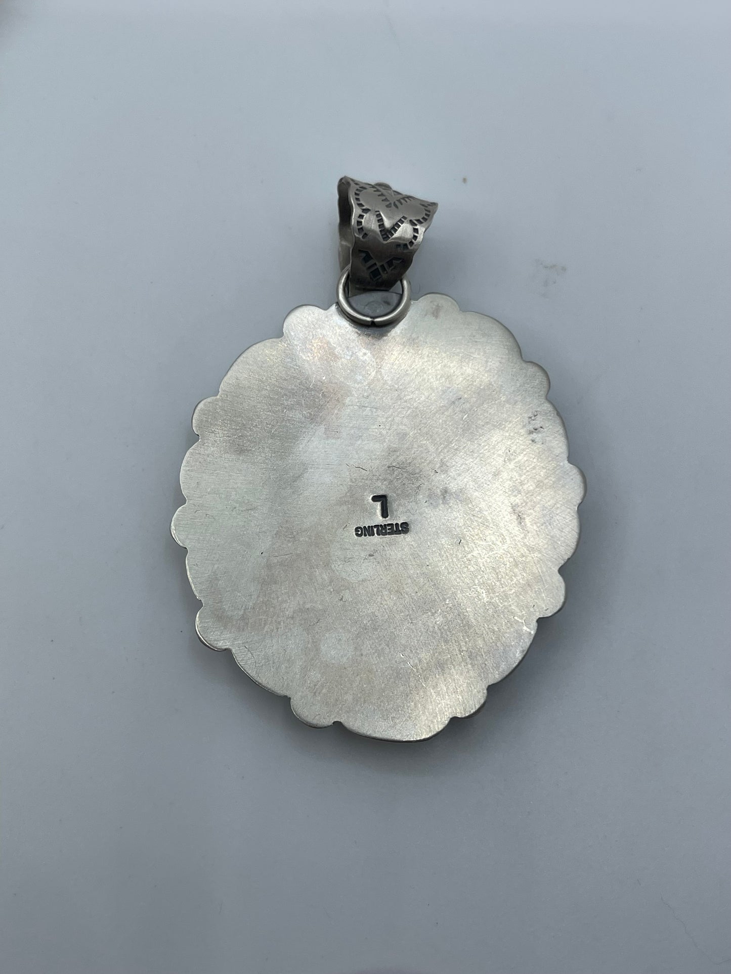 Palomino Turquoise Cluster Pendant by Jeff Largo, Navajo