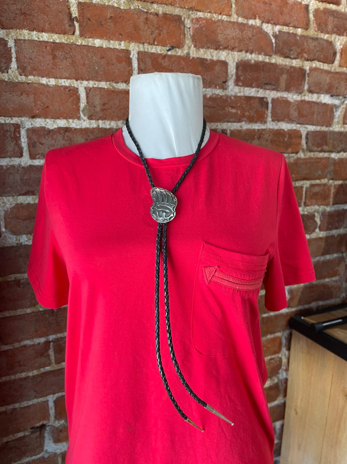 Sterling Silver Bear Claw Bolo Tie by Emerson Kinsel, Navajo