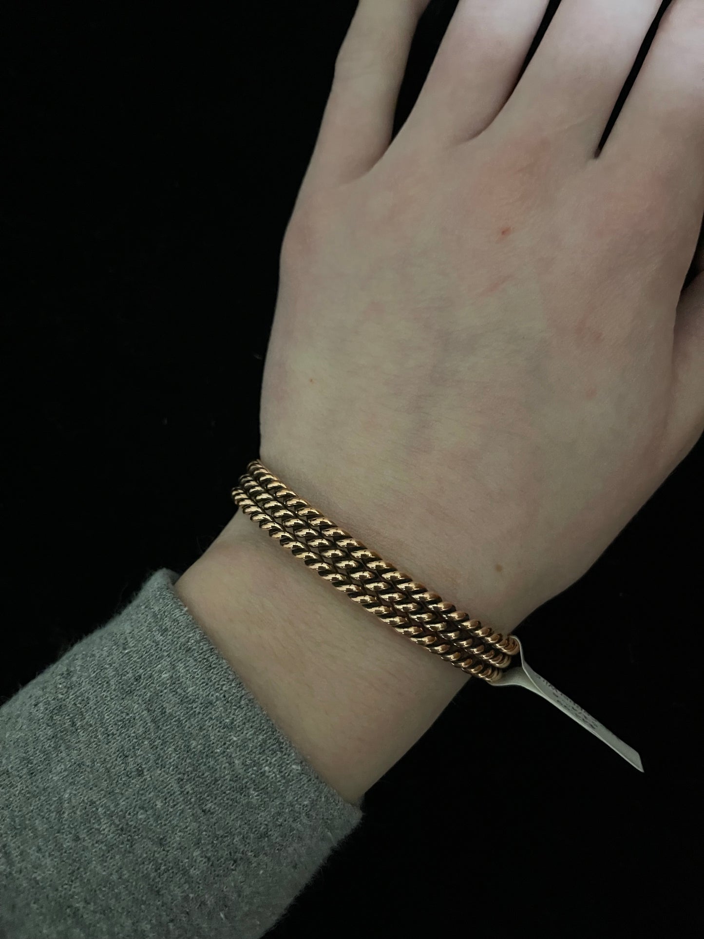 5 1/4"- 6 3/4" Copper Wire Twisted Cuff by Elaine Tahe, Navajo