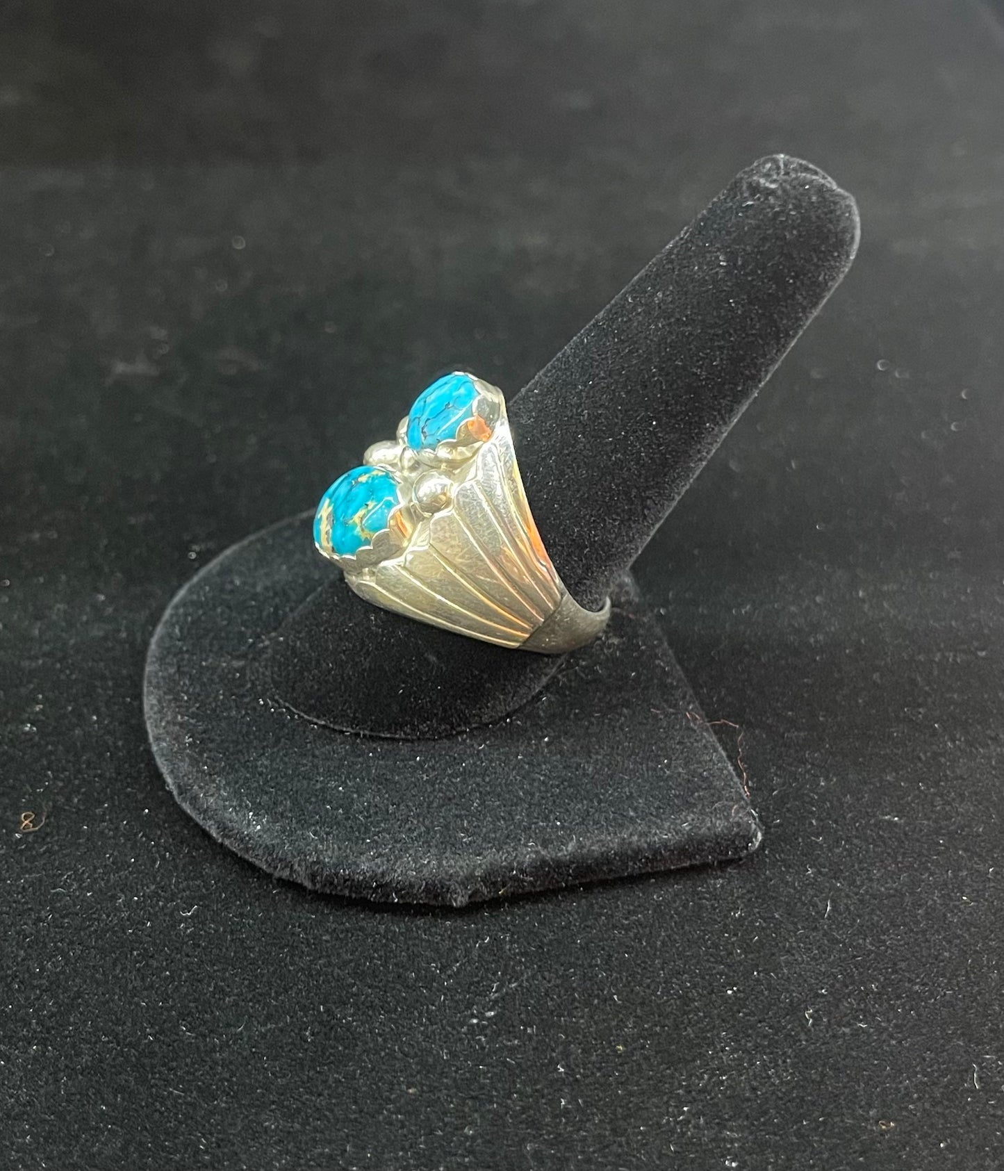 10.5 #8 Turquoise Ring by Anna Spencer, Navajo