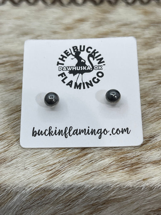 5mm Navajo Style Pearl Post Earrings