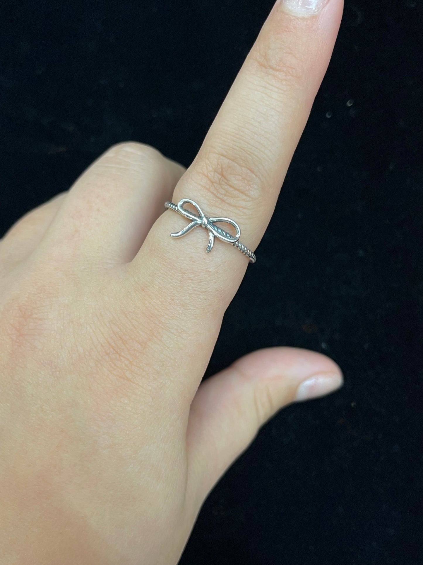 Sterling Silver Dainty Bow Ring