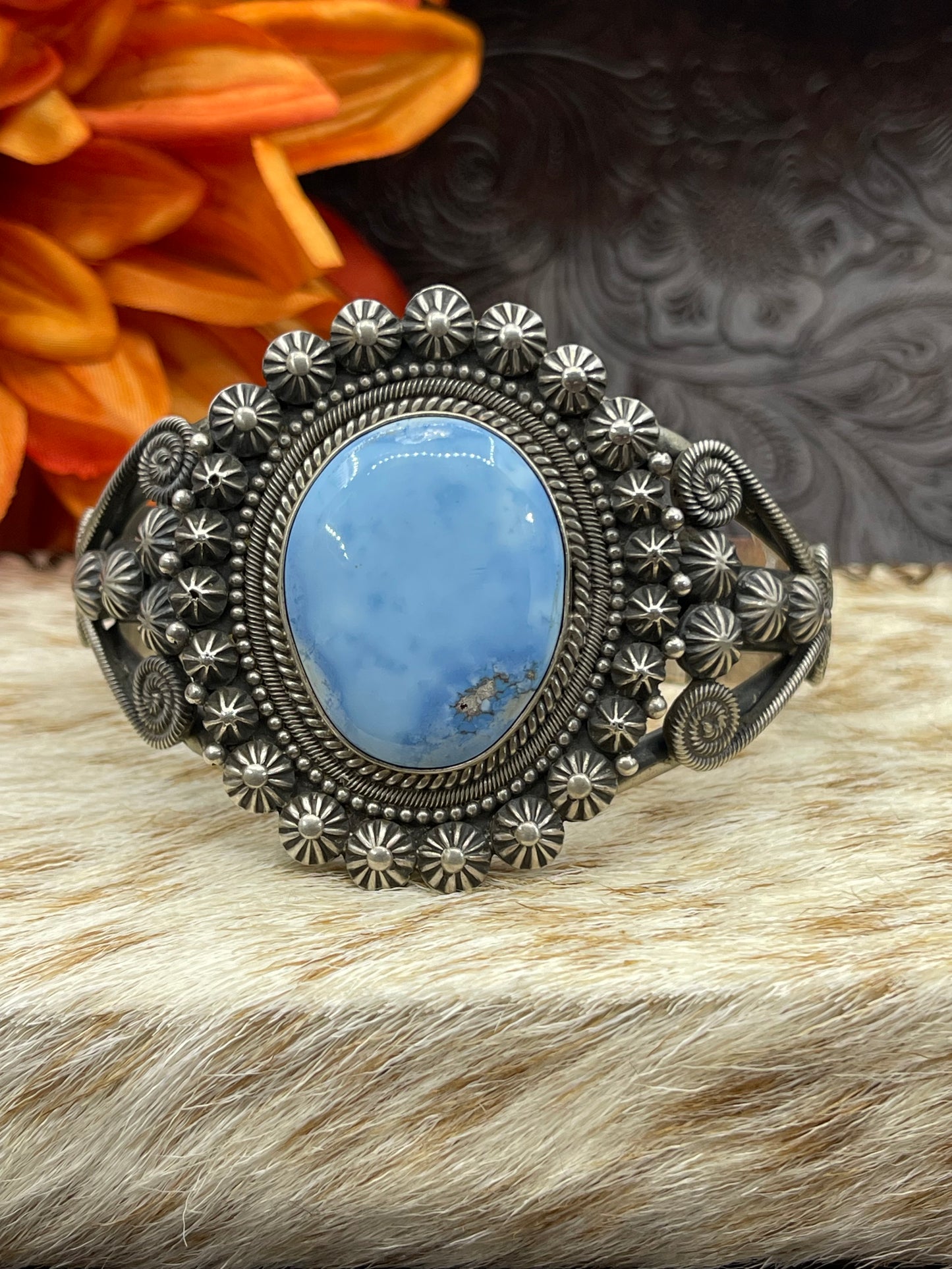 6.5" - 7.5" Golden Hills Turquoise Cuff