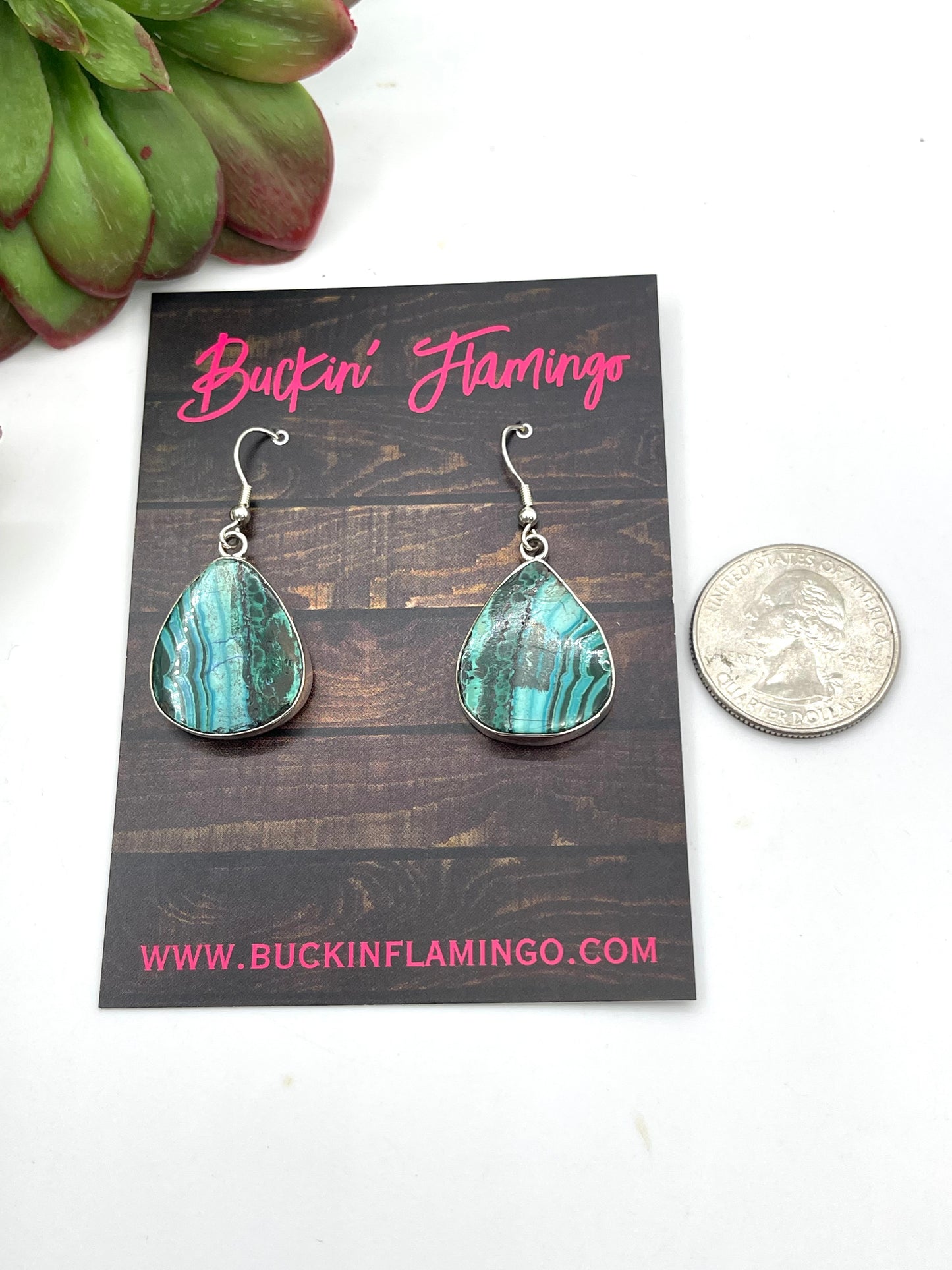 Malachite Slab Earrings
