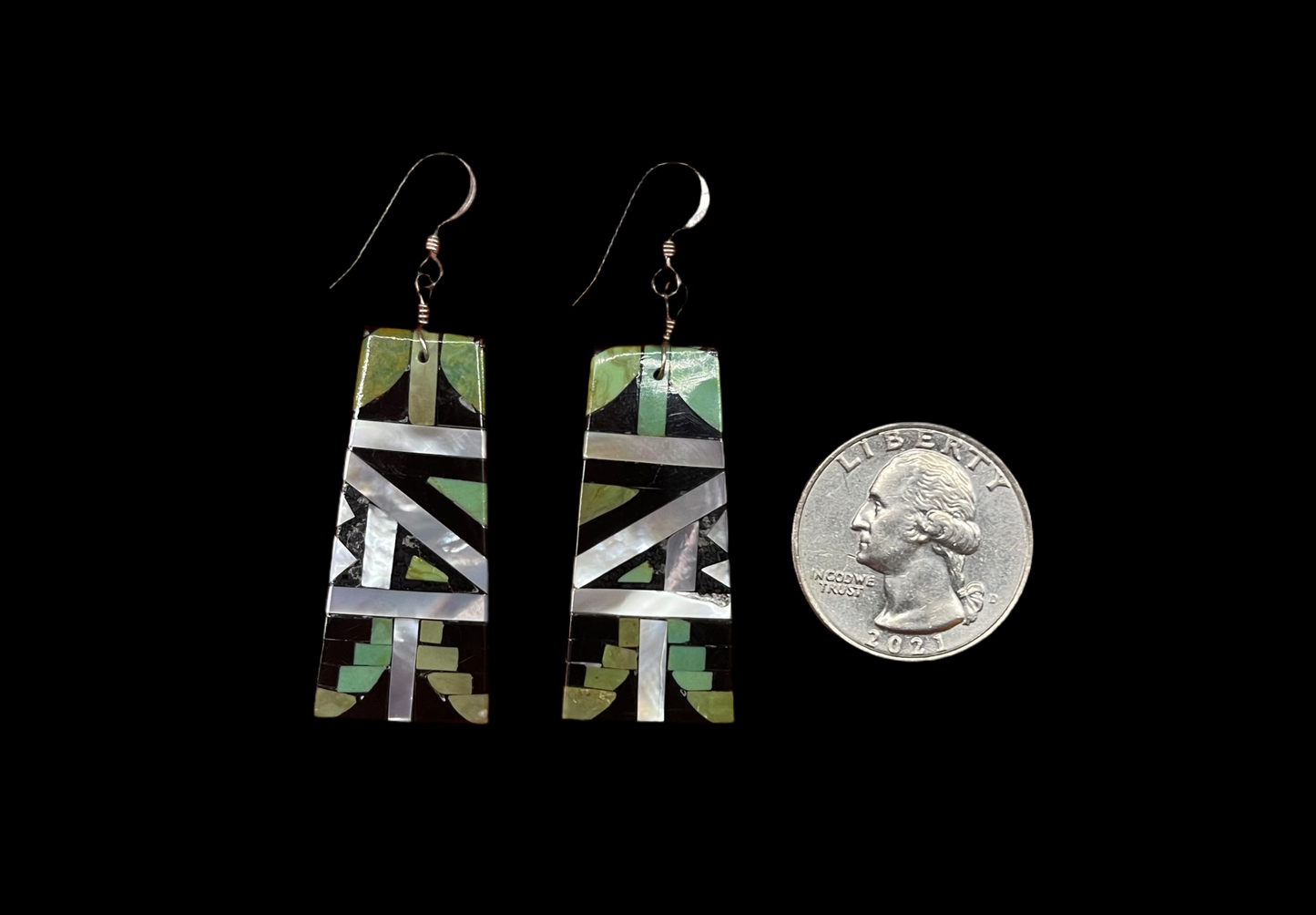 Santo Domingo Inlay Slab Earrings