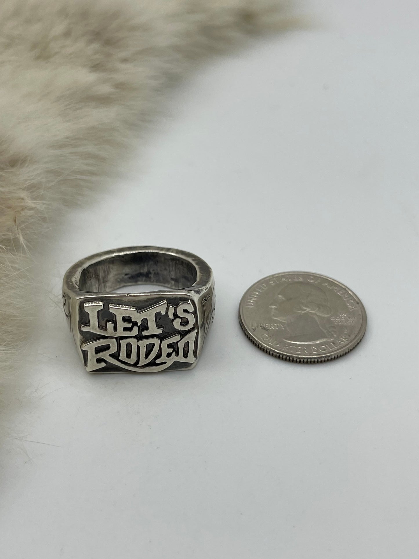 10.0 Let's Rodeo Engraved Ring by Bad Bronc