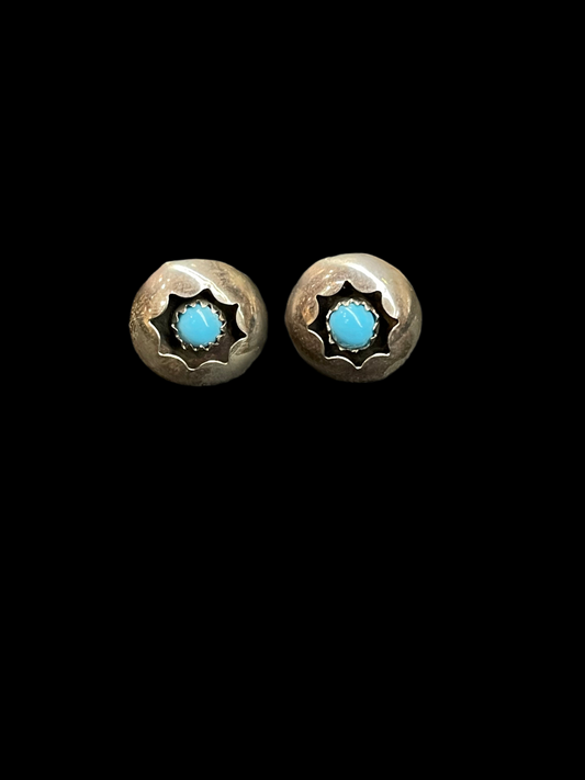 Shadowbox Turquoise Post Earrings