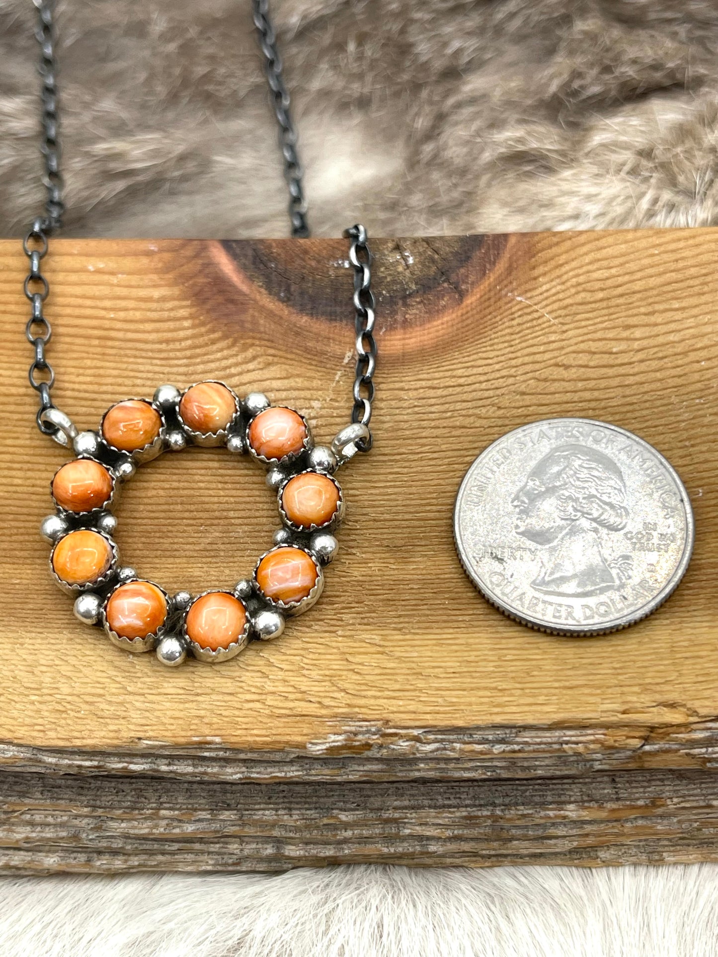 16" Spiny Oyster Shell Necklace