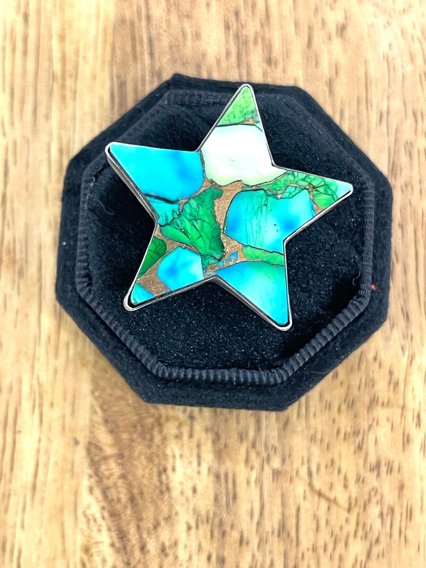 6.0 - 10.0 Adjustable Peacock Dahlia Ring