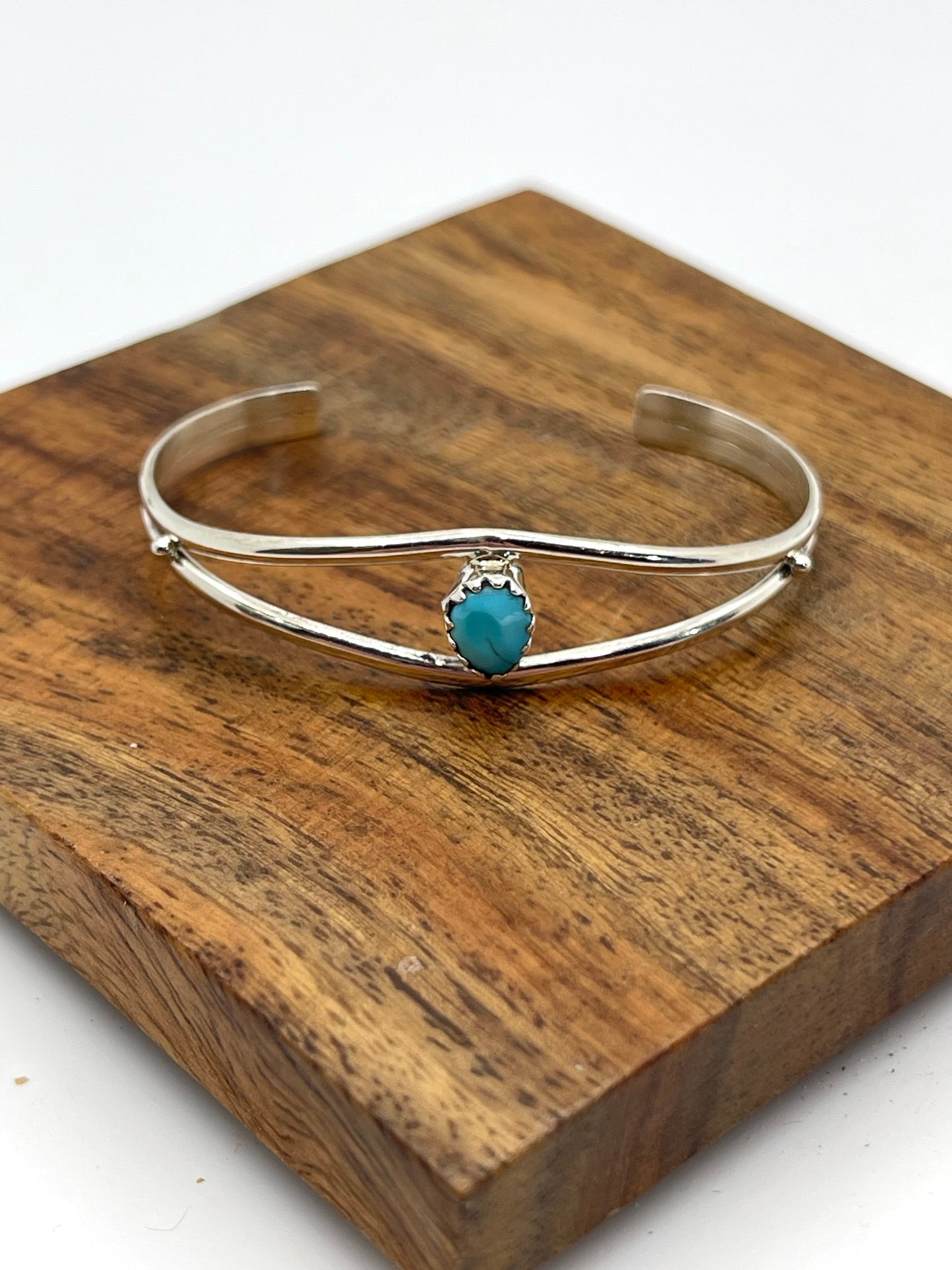 Turquoise Baby Cuff by Judy Lincoln, Navajo