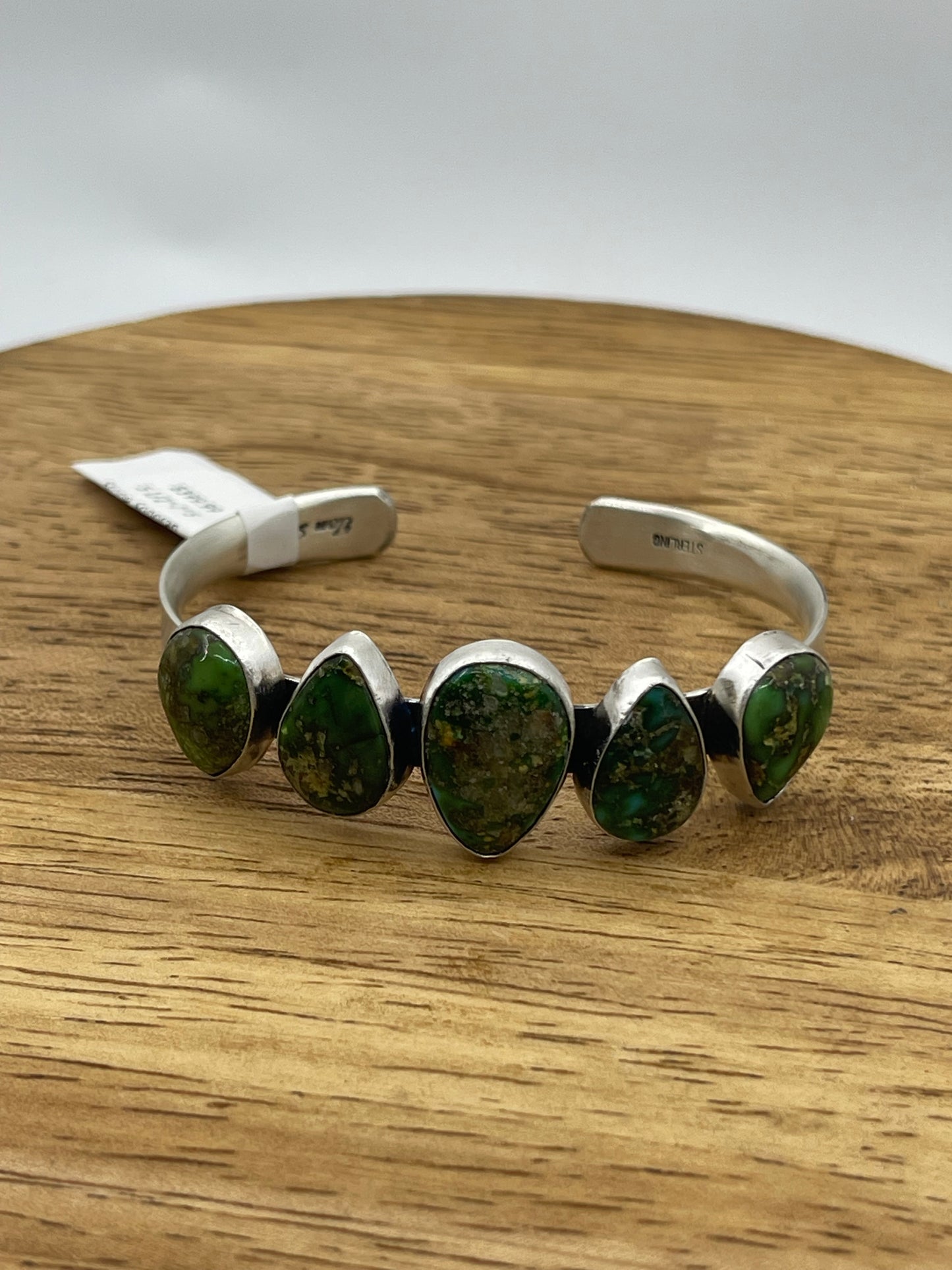 5 1/2"-7" 5 Stone Sonoran Gold Turquoise Cuff by Verley Betone, Navajo (Matrix Varies)