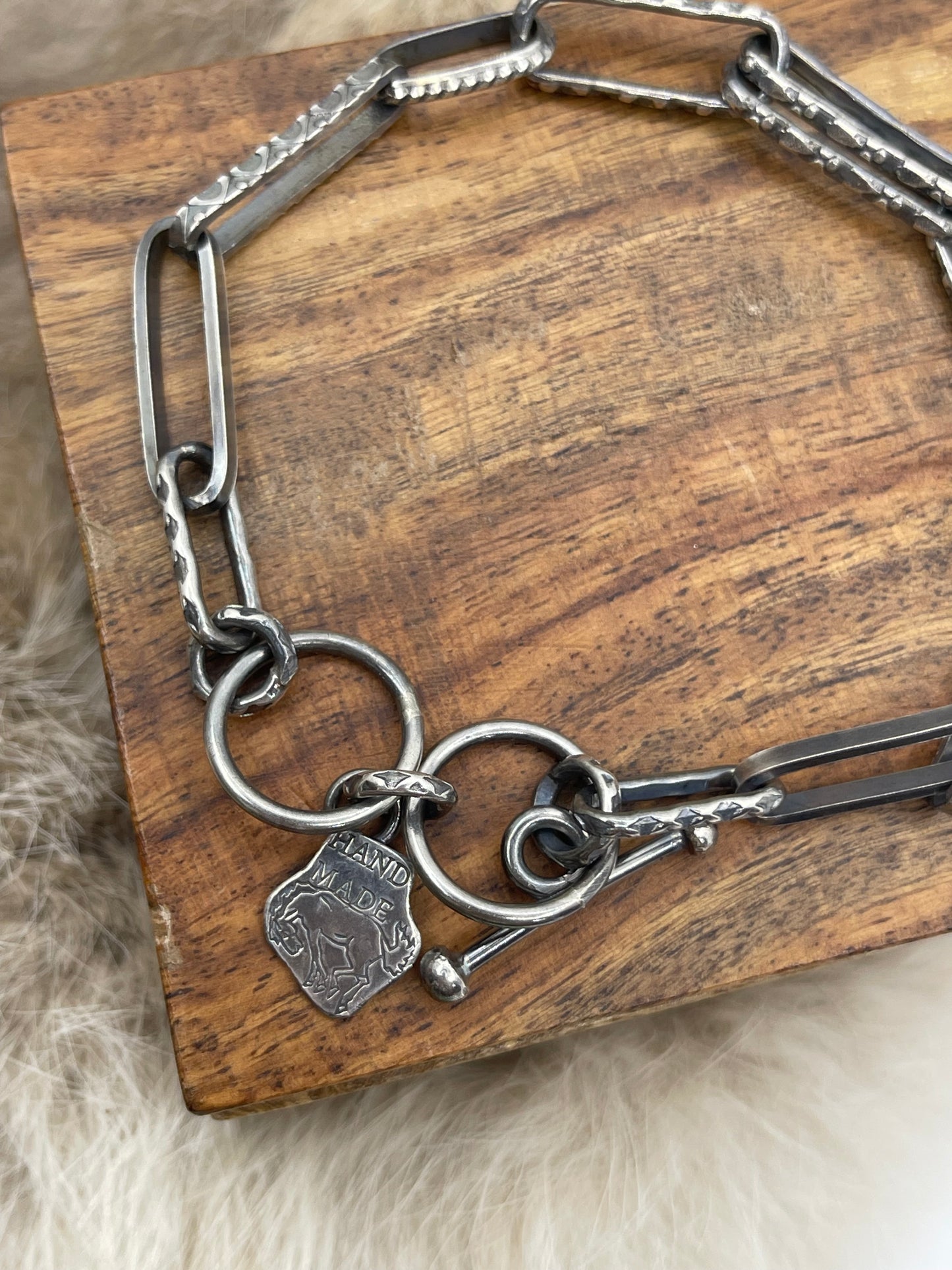 Bad Bronc Paperclip Chain Bracelet 7" & 7.5" Toggle Clasp