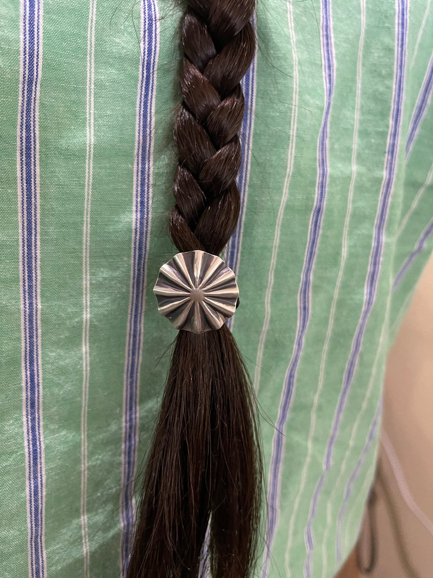 Concho Ponytail Holder by Arlene Soce, Navajo