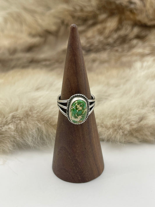 7.0 Sonoran Gold Turquoise Ring by Judy Largo, Navajo