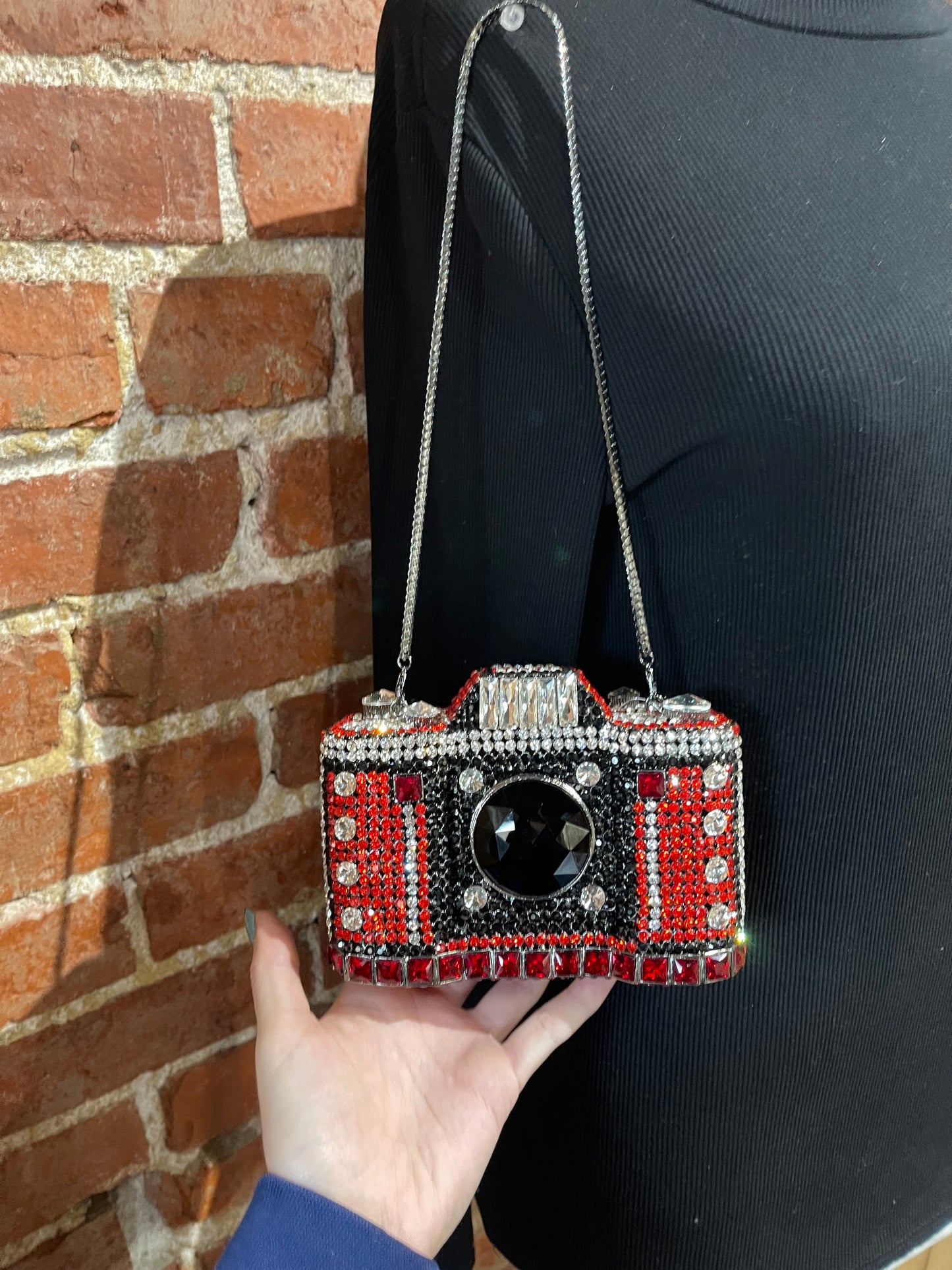 Bedazzled Camera Inspired Purse