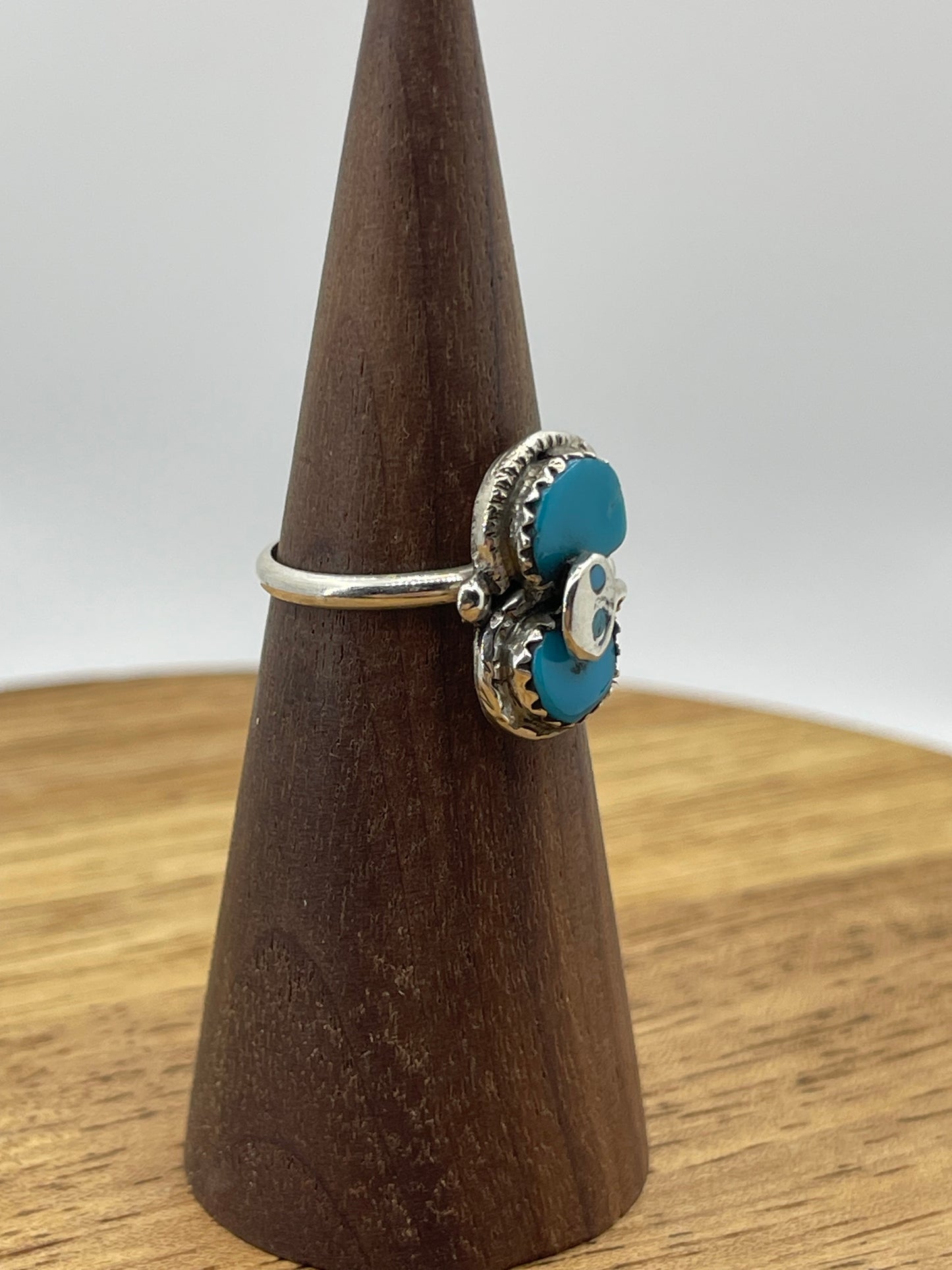 Turquoise Snake Ring by Effie Calavaza