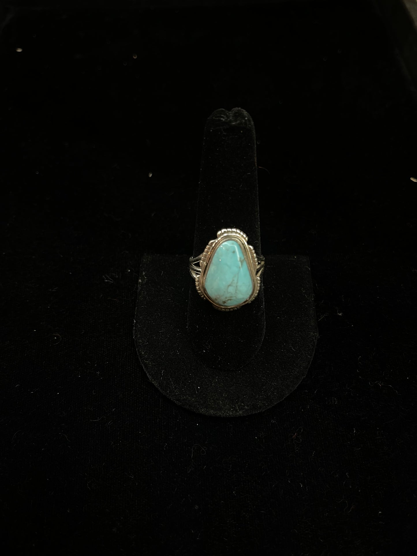 9.0 Turquoise Teardrop Ring