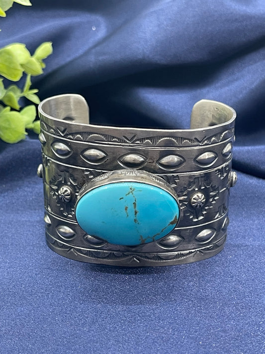 6.5" - 7.75" Cripple Creek Turquoise Cuff