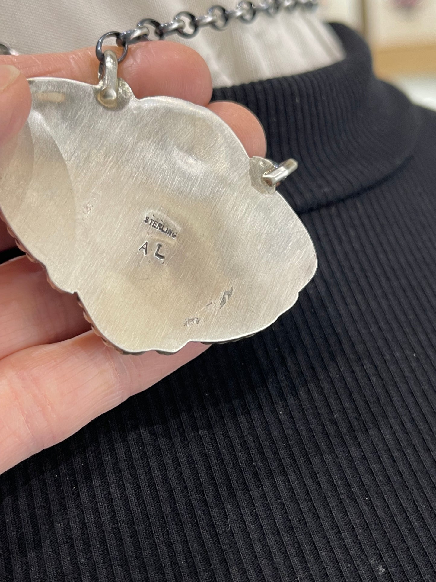 18" Multi-Stone Cluster Necklace by Augustine Largo, Navajo