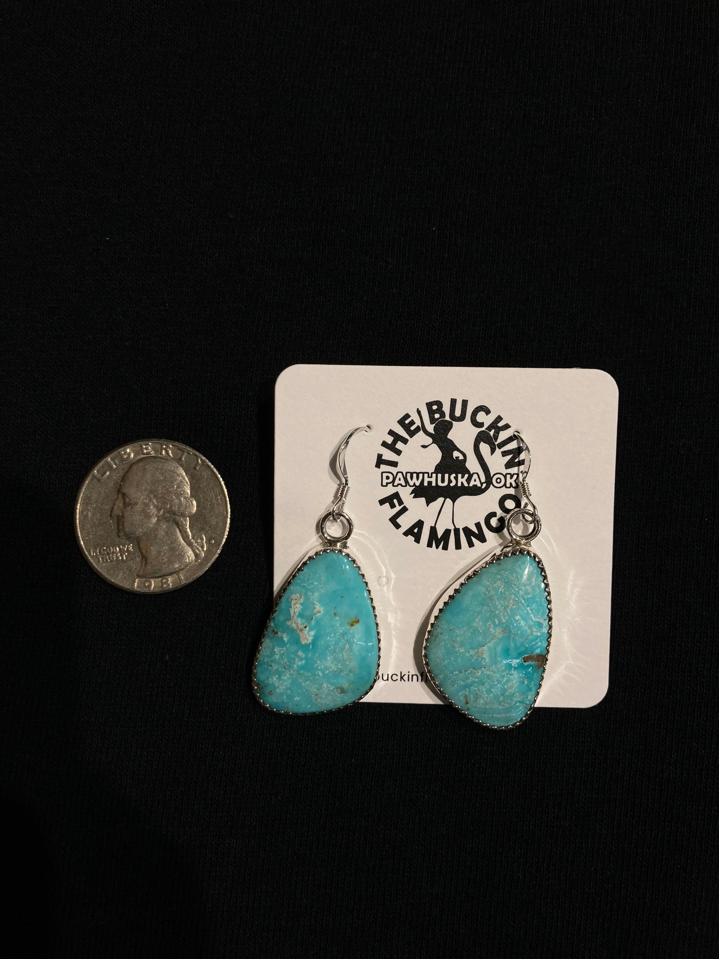 Lightweight Turquoise Triangle Dangle Earrings