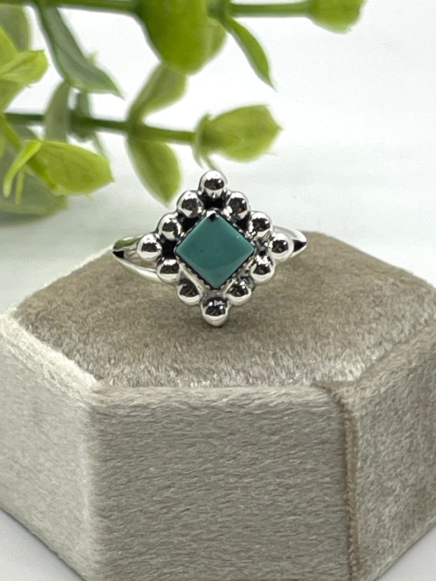 6.5 Turquoise Ring by Ryntanna Yazzie, Navajo