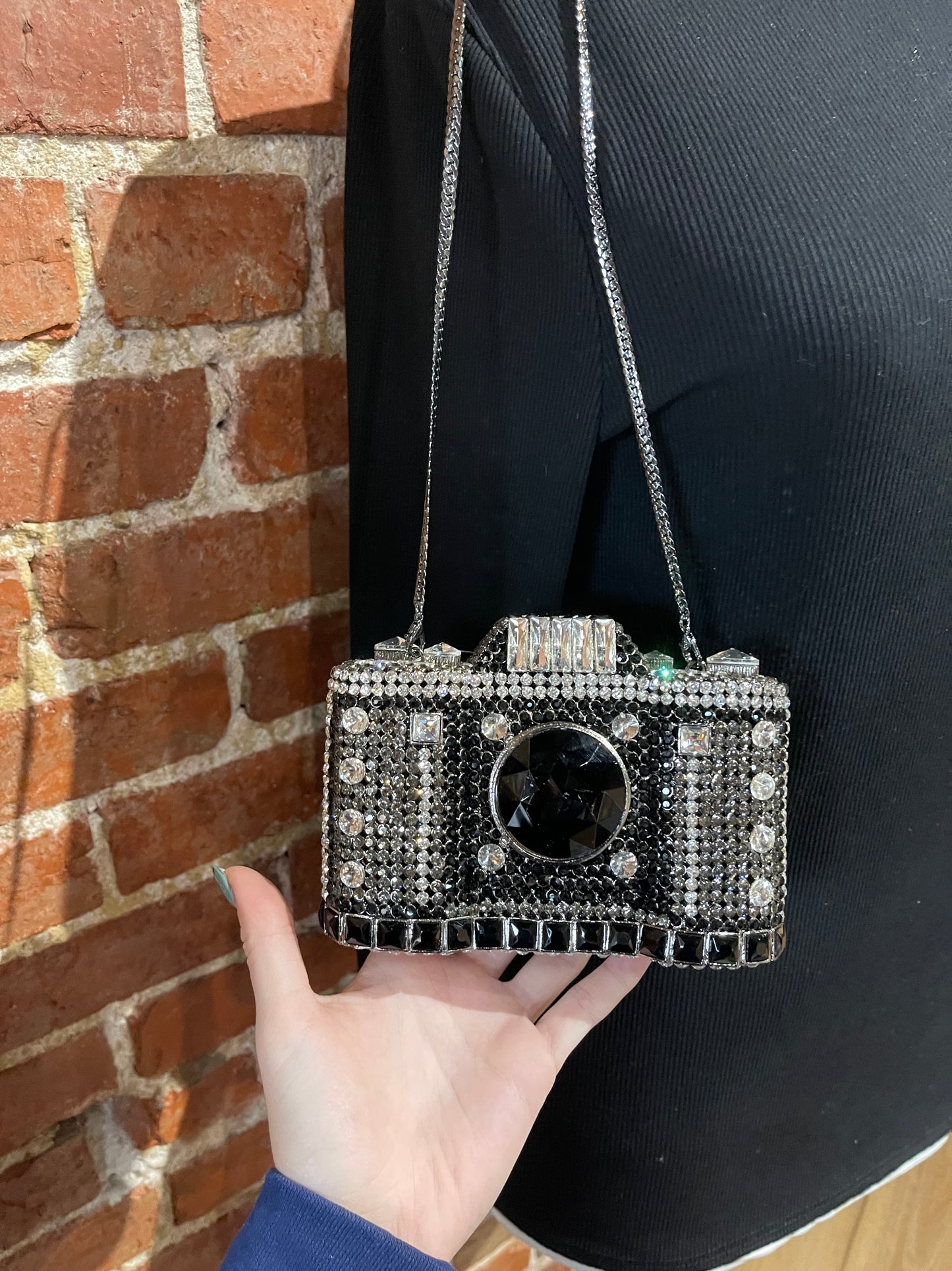 Bedazzled Camera Inspired Purse