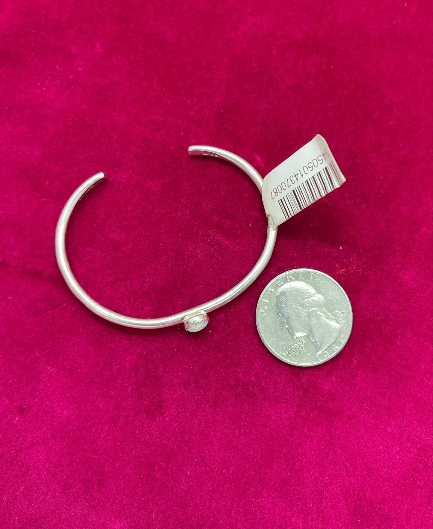 5"-5 1/2" White Opal Adjustable Bracelet