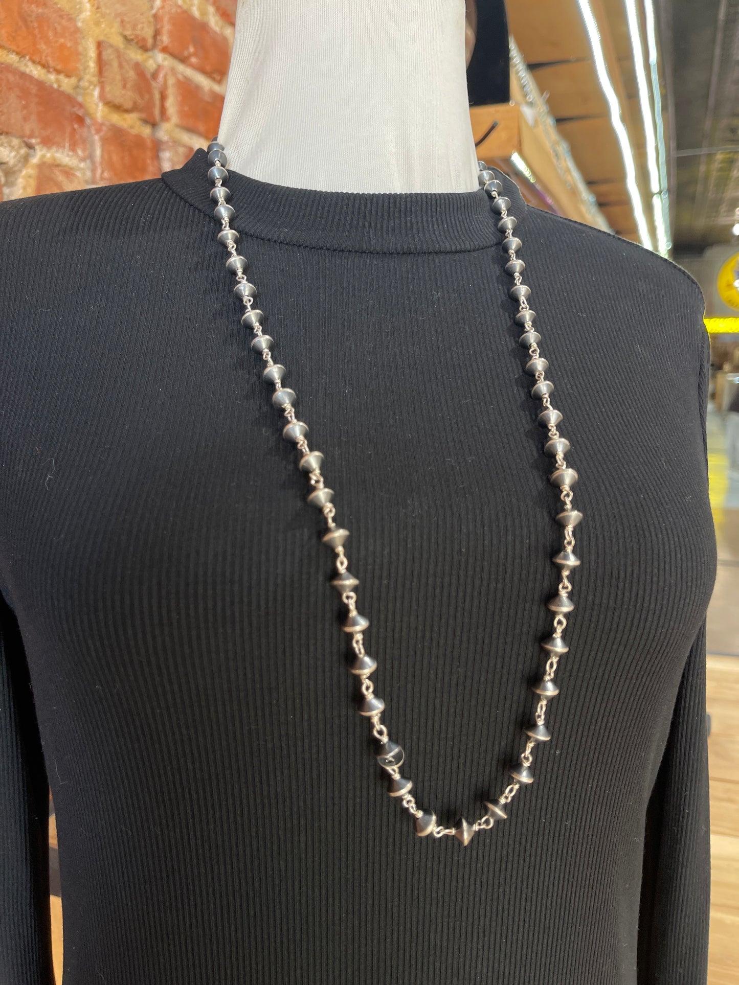30" Navajo Style 8mm Rosary Pearls