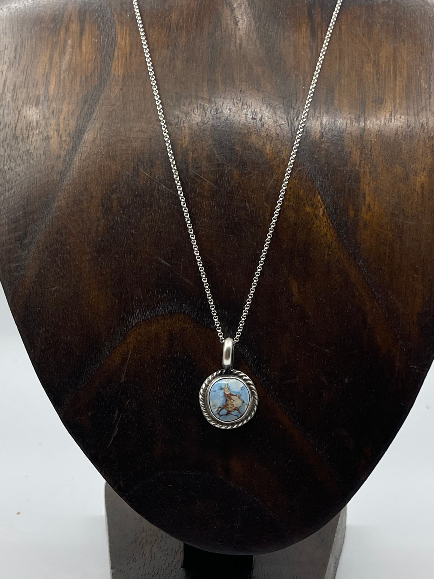 18" Golden Hills Turquoise Necklace by Johnny Dixon, Navajo