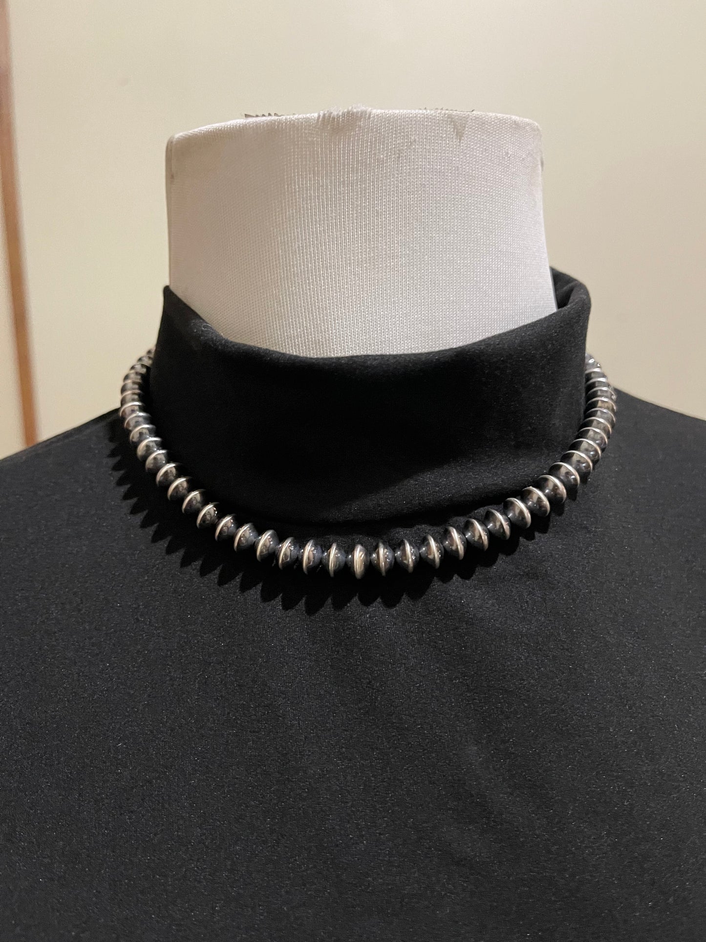 16" 8mm Rondelle Navajo Pearls