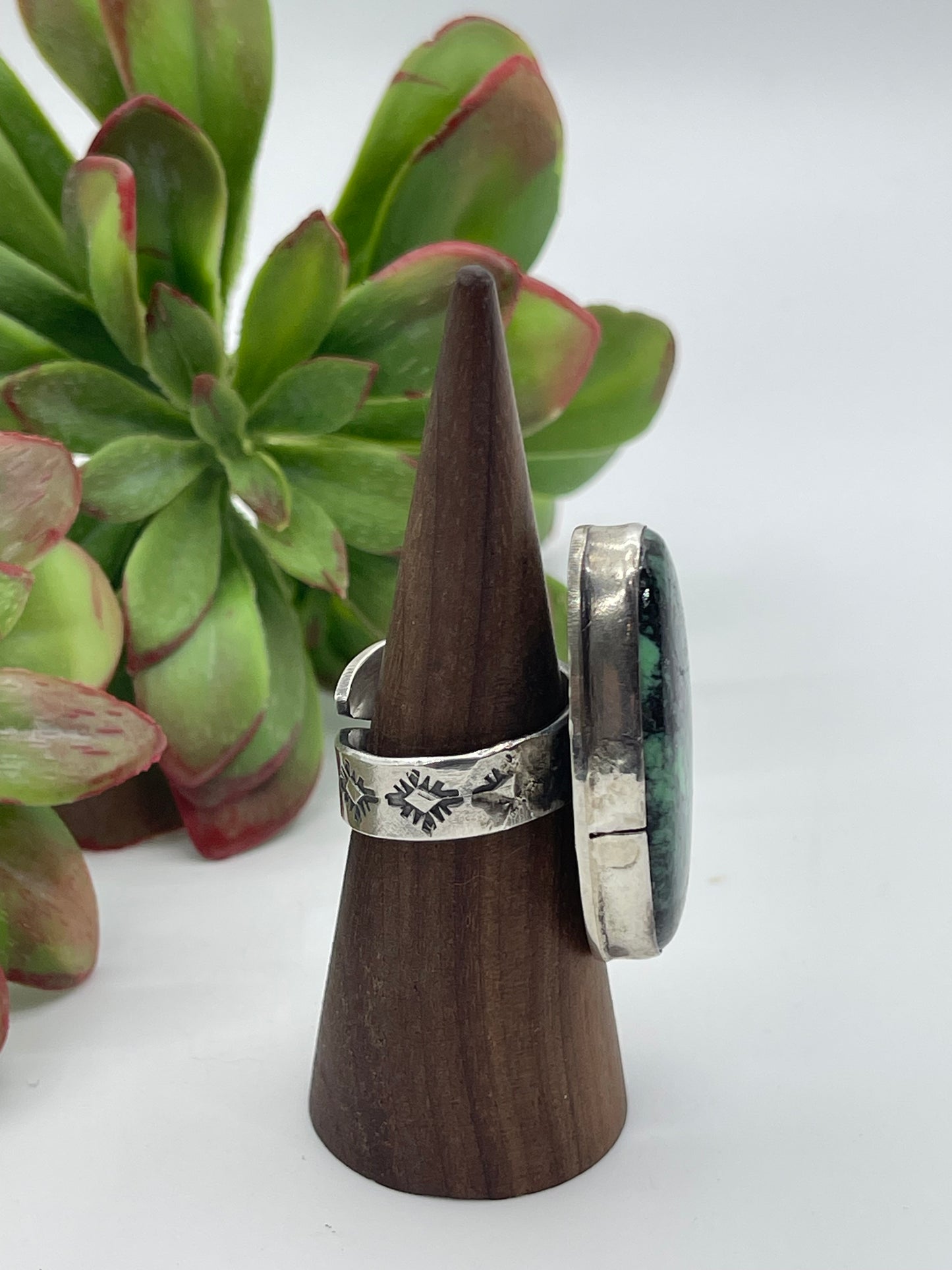 6.0 - 10.0 Adjustable Oval Turquoise Ring