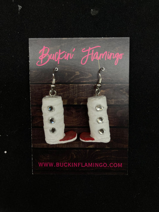 Studded Boot Dangle Earrings