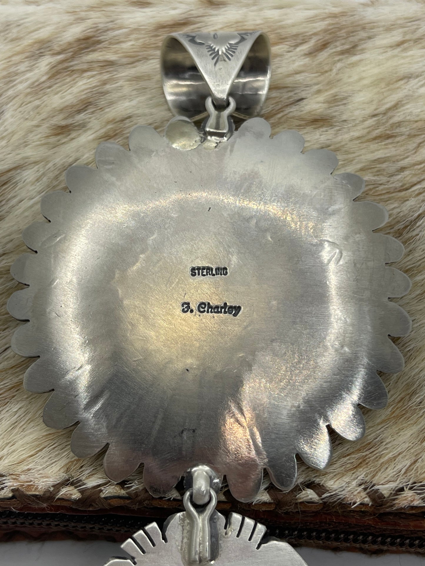 Sunface Maiden & Sonoran Gold Turquoise Pendant