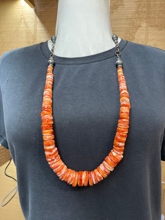 Red Spiny Oyster Shell Necklace