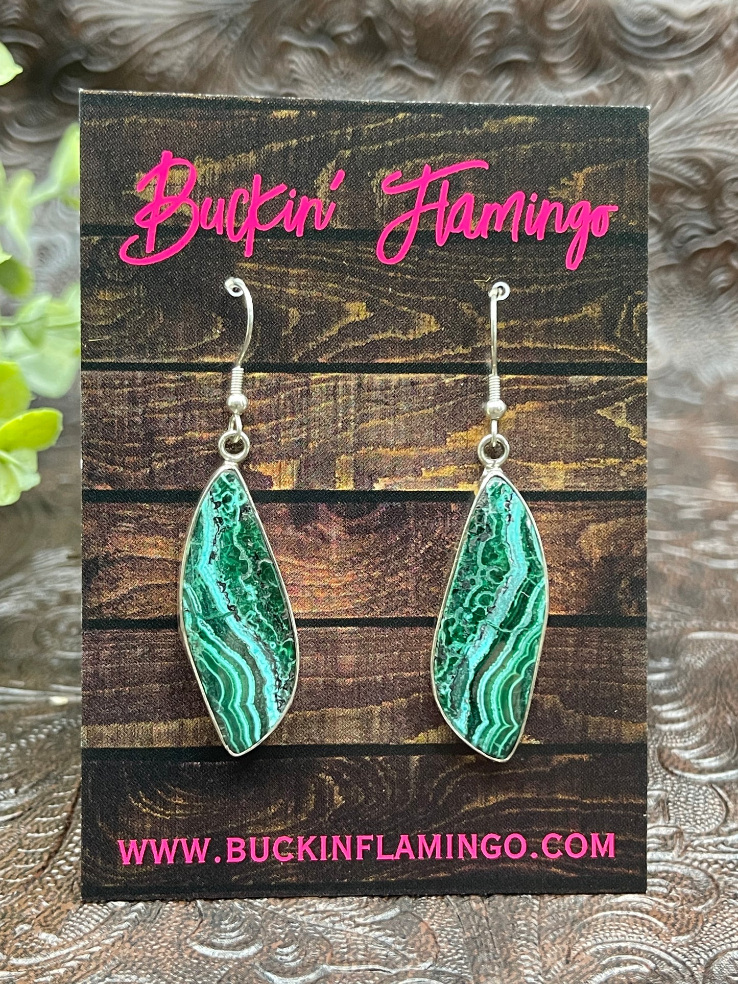 Malachite Dangle Earrings
