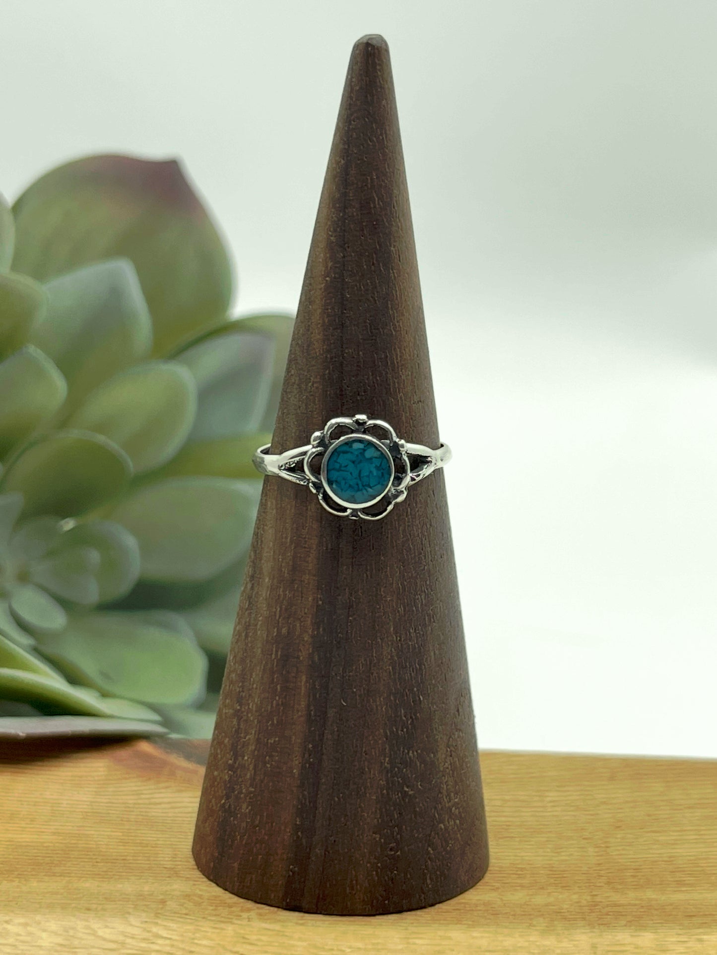 7.0 Turquoise Circle Ring