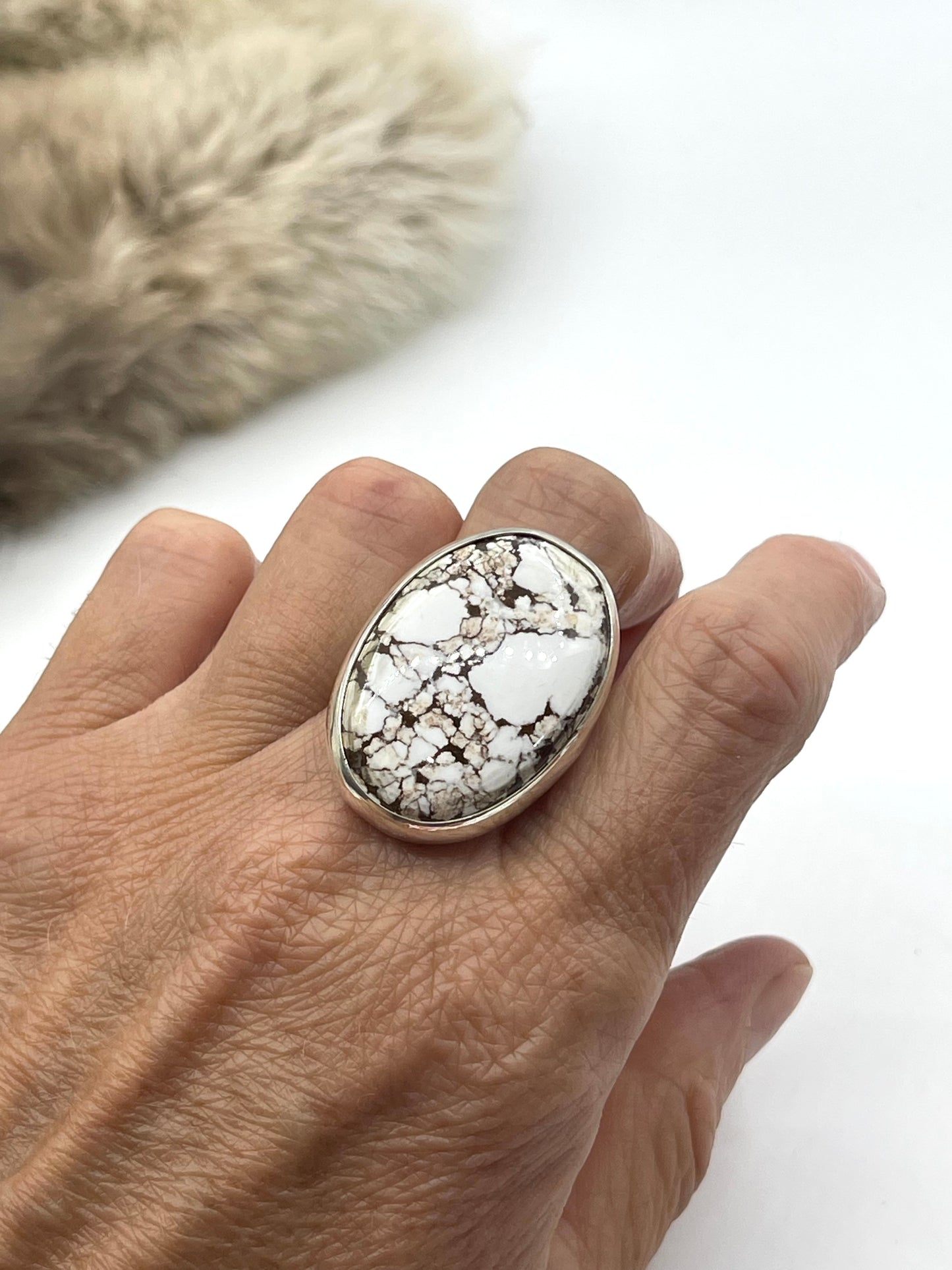 8.0 Wild Horse Ring by Lawrence Willie, Navajo