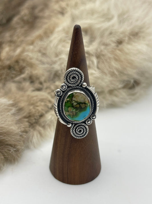 6.5 Sonoran Gold Turquoise Ring by Marita Benally, Navajo