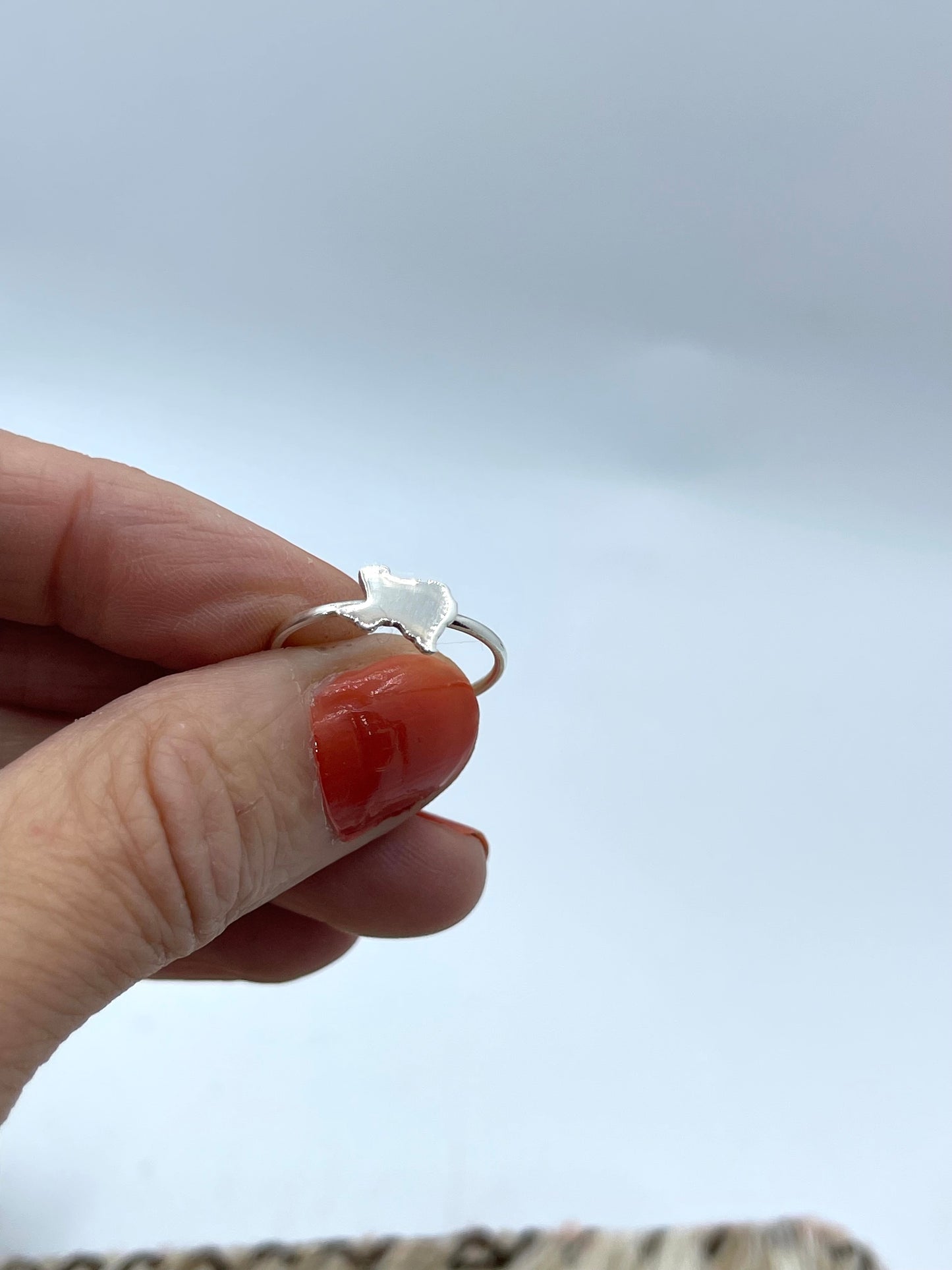 Sterling Silver State of Texas Ring