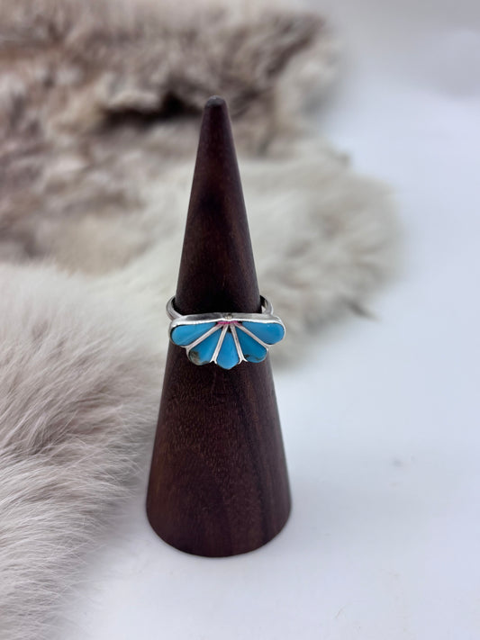5.0 Half Cluster Ring by Velda Nastacio, Navajo