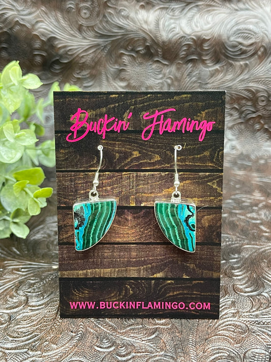 Malachite Dangle Earrings