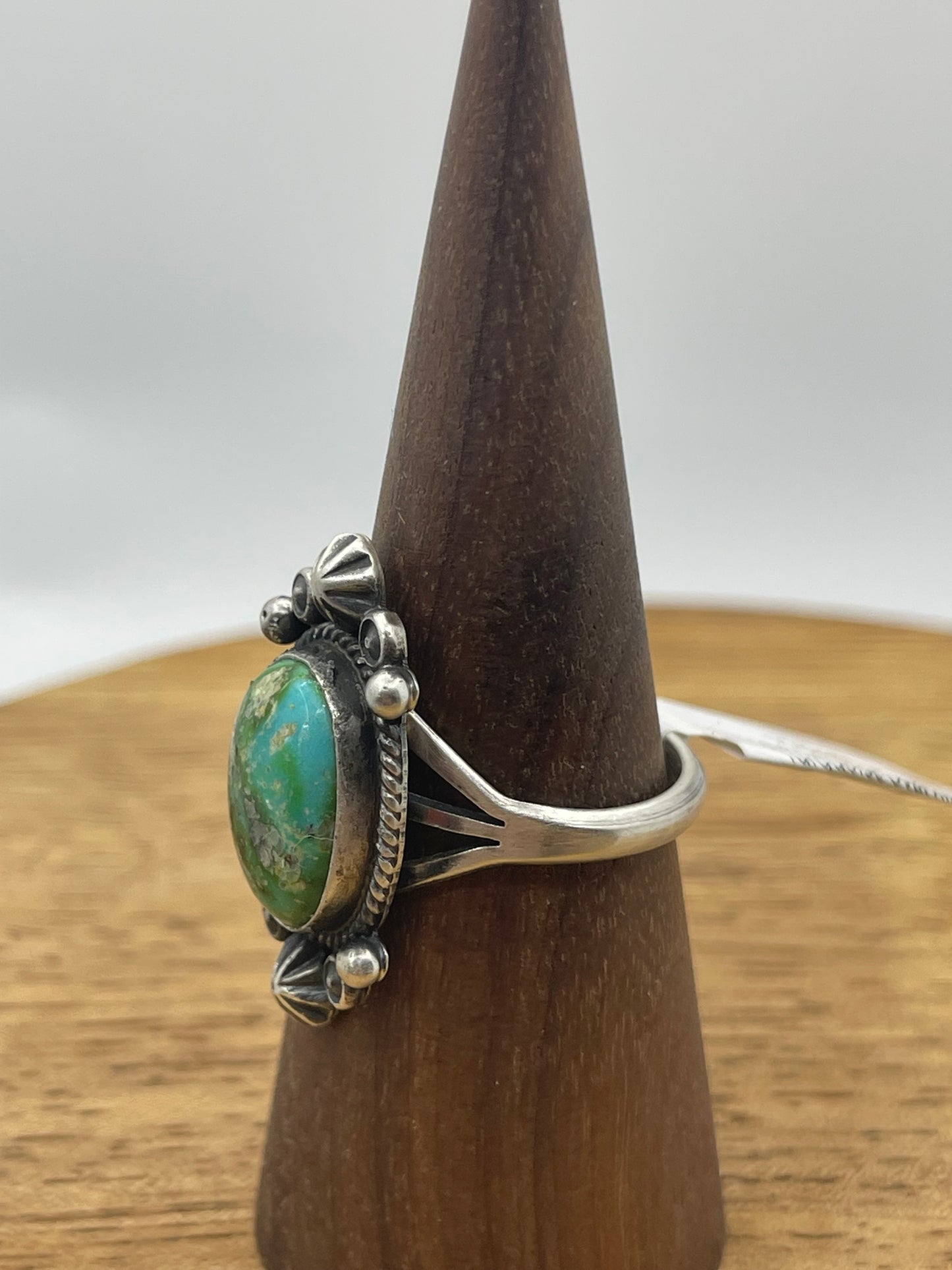 11.0 Sonoran Gold Turquoise Oval Ring by Maritta Benally, Navajo