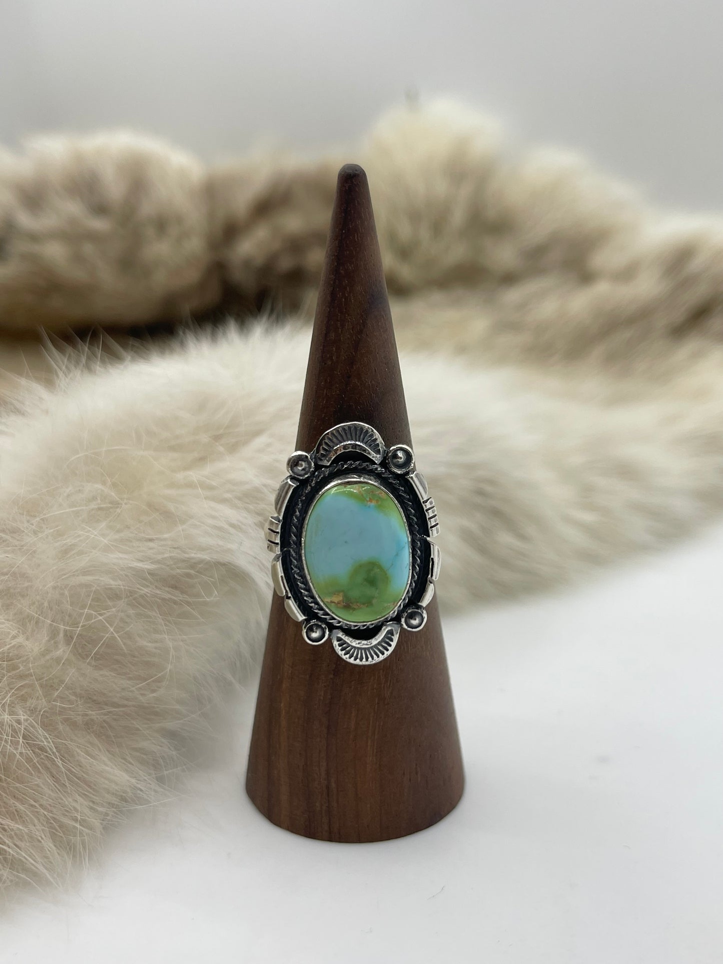 9.0 Sonoran Gold Turquoise Ring by Daniel Benally, Navajo