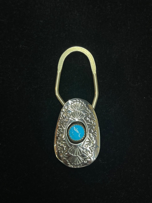 Stamped Key Ring by Shirley Skeets, Navajo